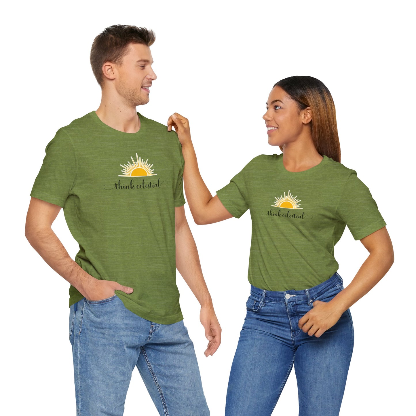 THINK CELESTIAL Unisex Jersey Short Sleeve Tee
