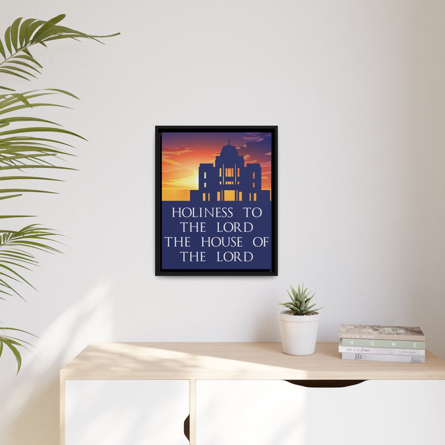 MERIDIAN Sunset Temple Framed Canvas