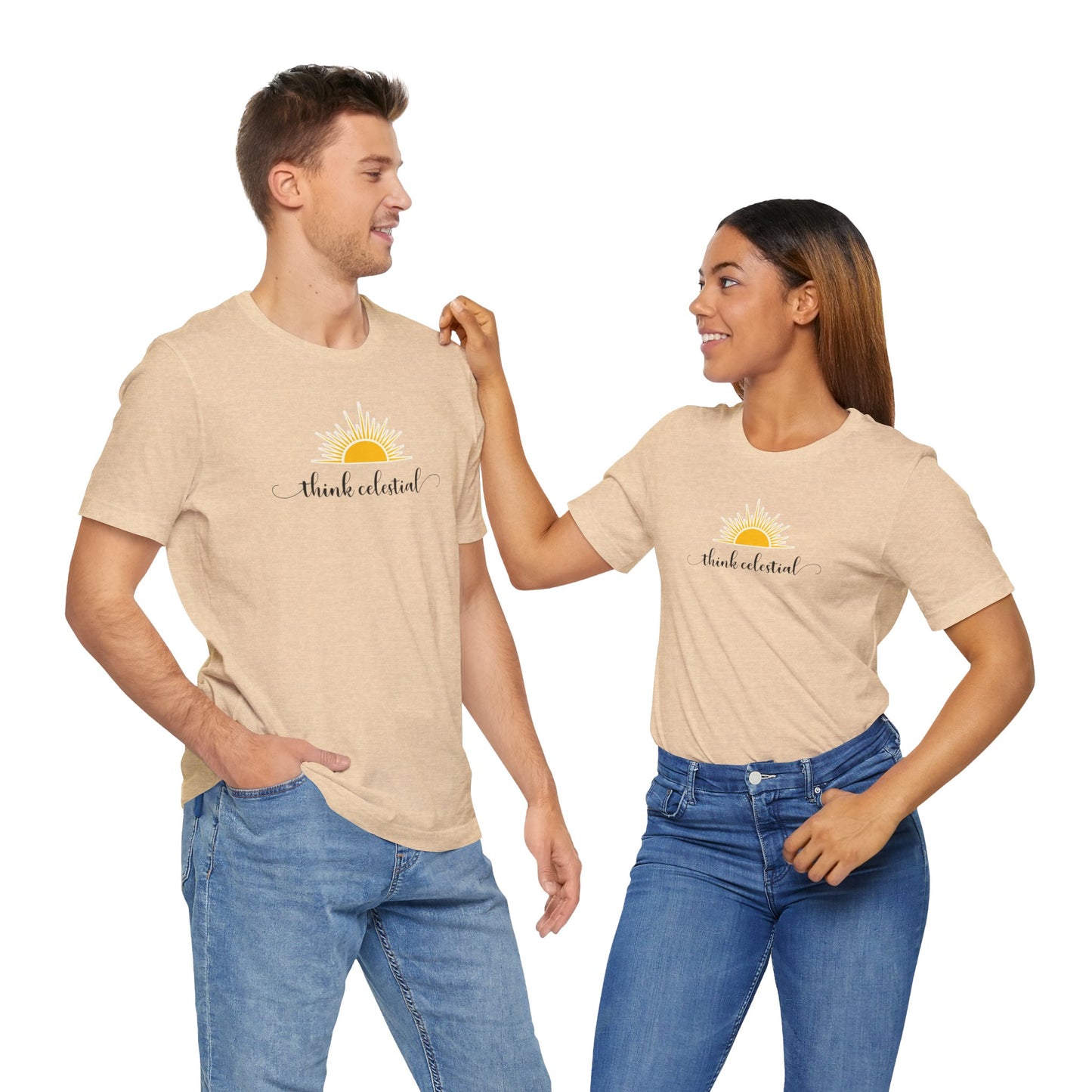 THINK CELESTIAL Unisex Jersey Short Sleeve Tee