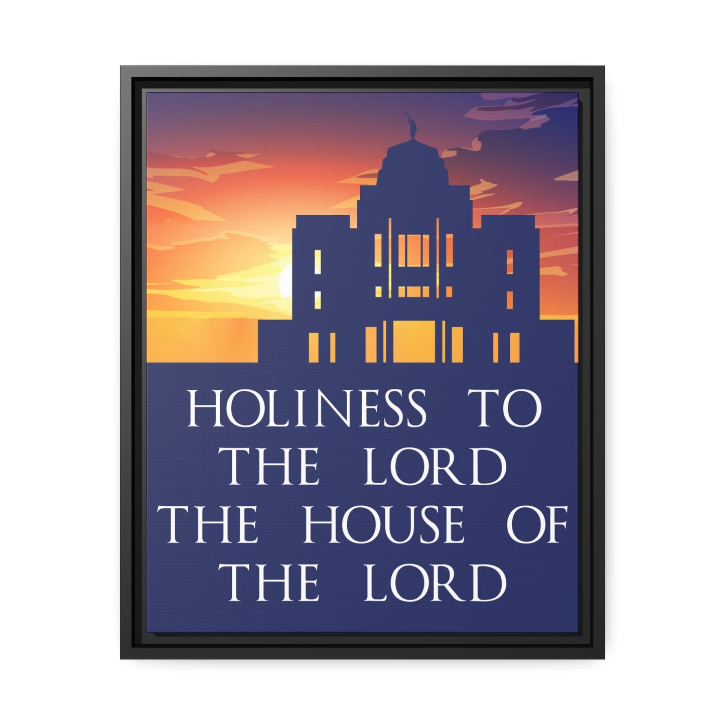 MERIDIAN Sunset Temple Framed Canvas