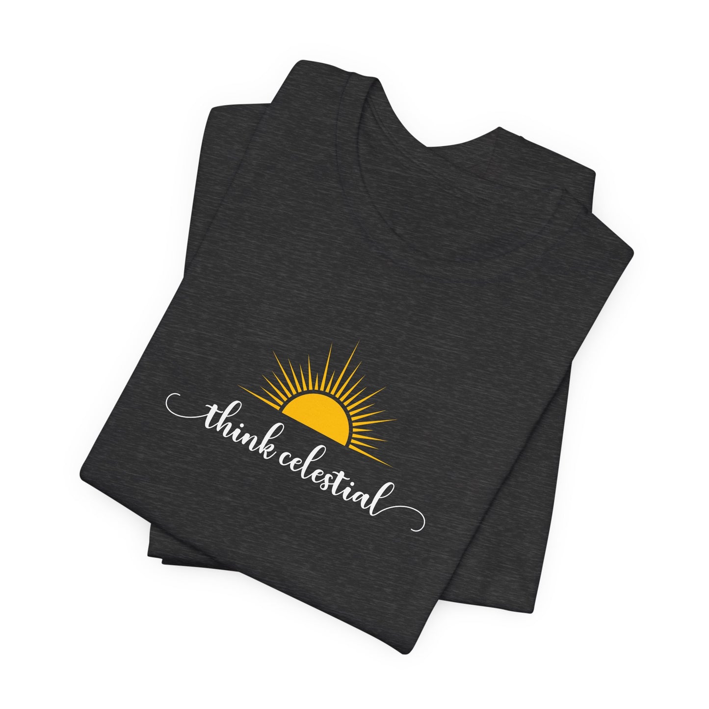 THINK CELESTIAL Dark Unisex Jersey Short Sleeve Tee