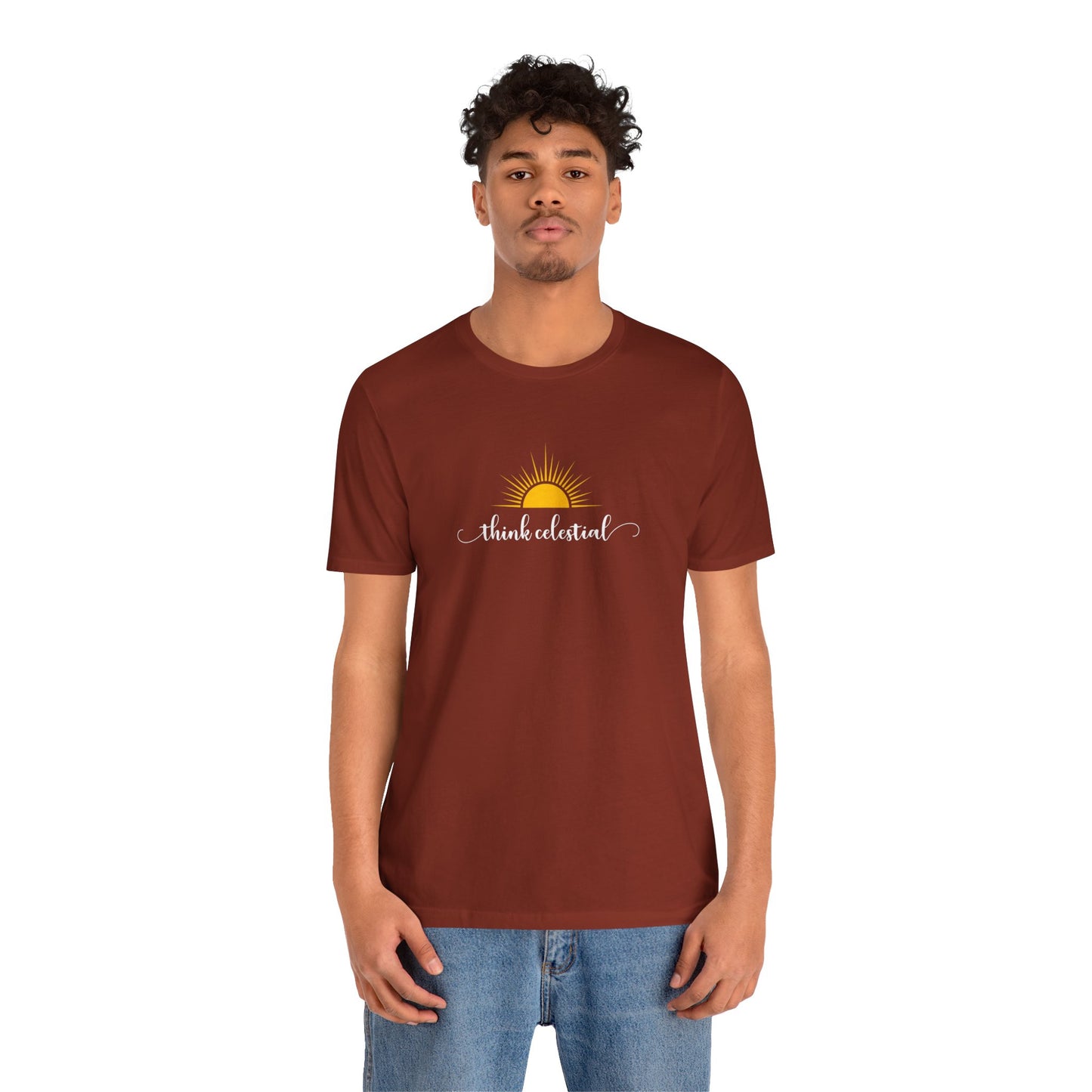 THINK CELESTIAL Dark Unisex Jersey Short Sleeve Tee