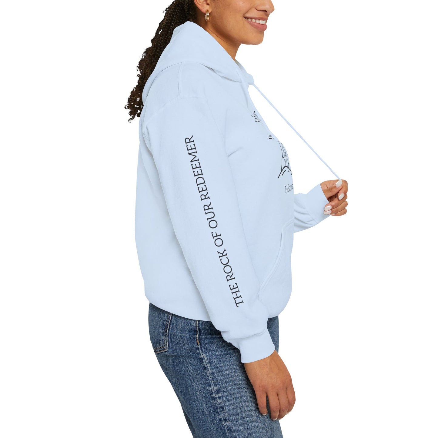 Rock of Our Redeemer Sleeve Printed Hoodie
