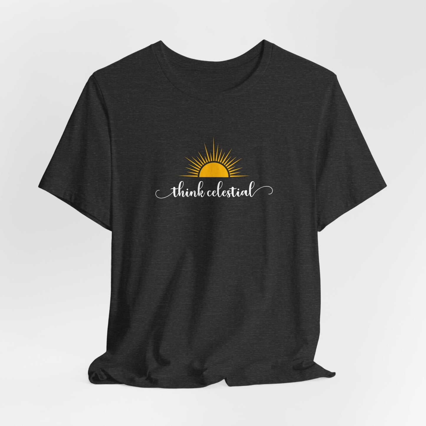 THINK CELESTIAL Dark Unisex Jersey Short Sleeve Tee