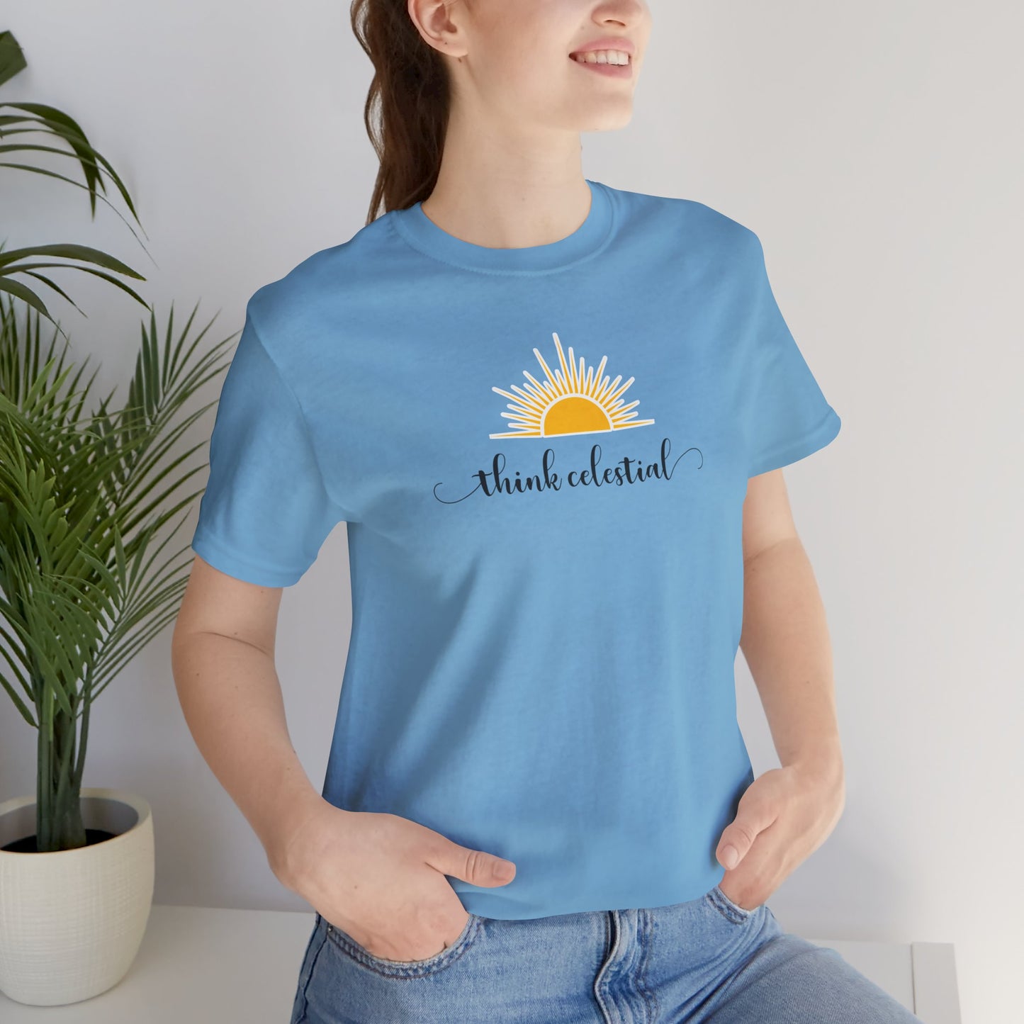 THINK CELESTIAL Unisex Jersey Short Sleeve Tee