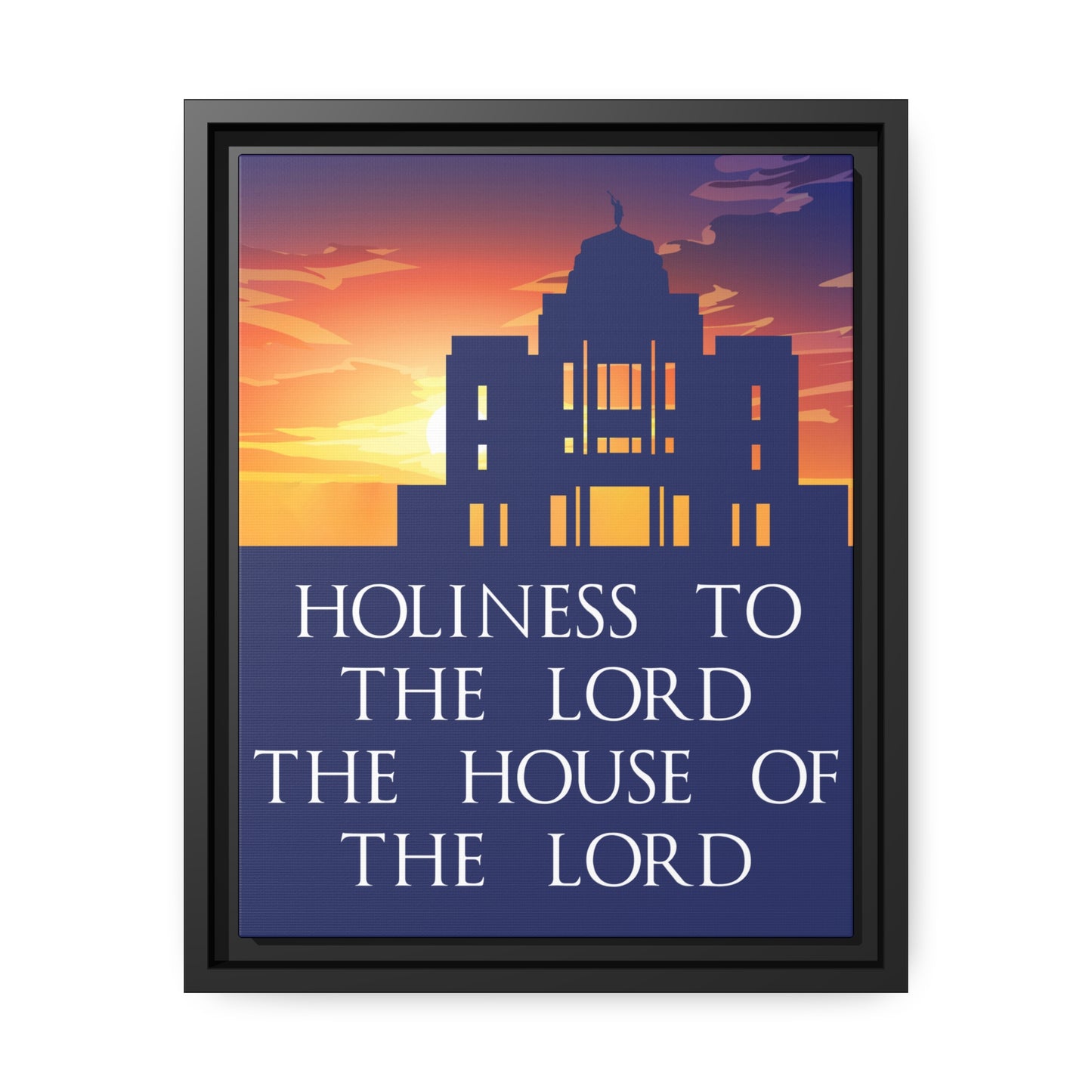 MERIDIAN Sunset Temple Framed Canvas