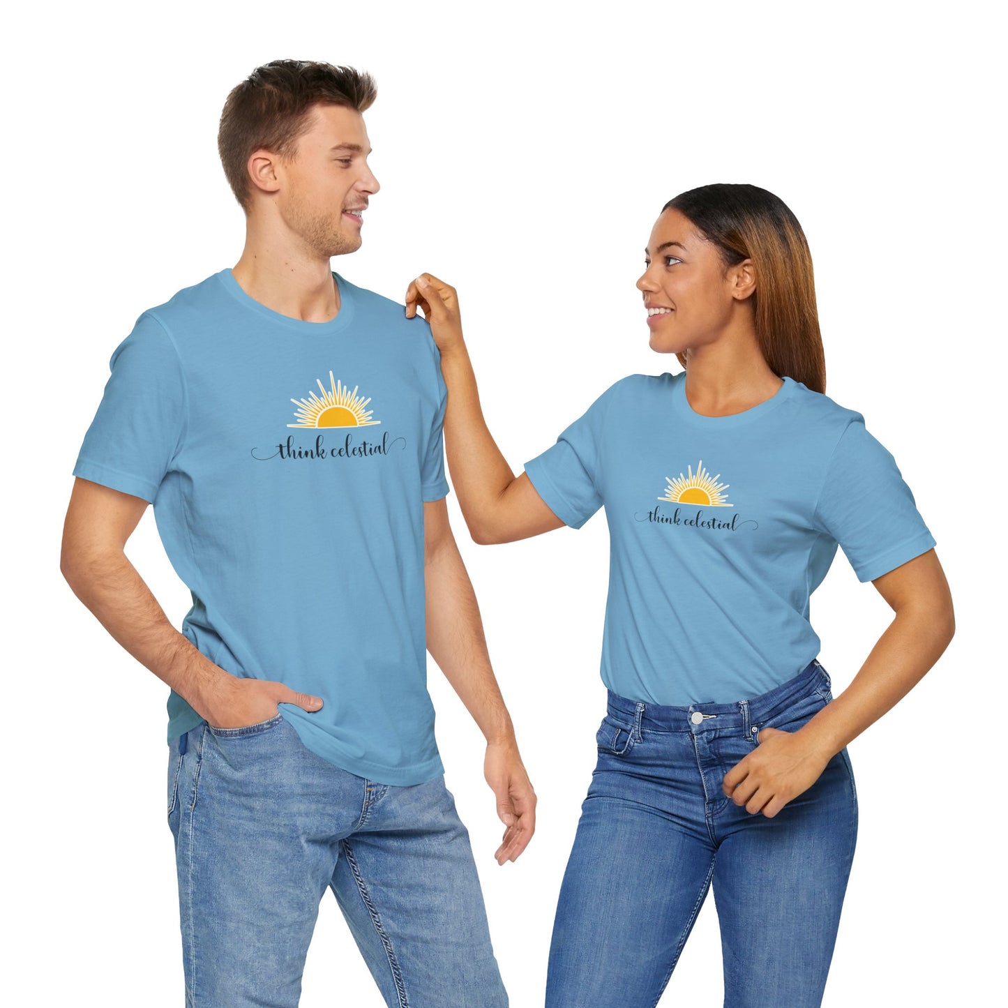 THINK CELESTIAL Unisex Jersey Short Sleeve Tee