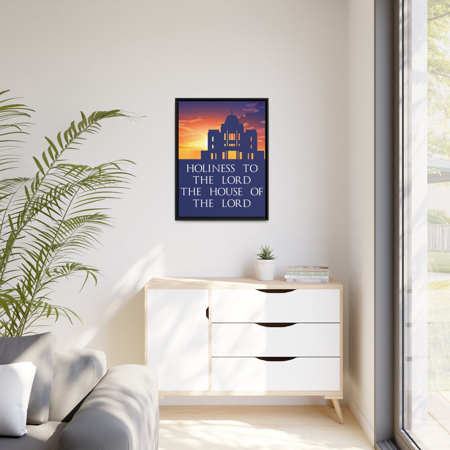 MERIDIAN Sunset Temple Framed Canvas
