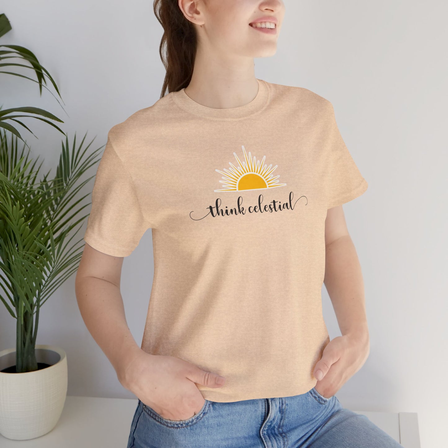 THINK CELESTIAL Unisex Jersey Short Sleeve Tee