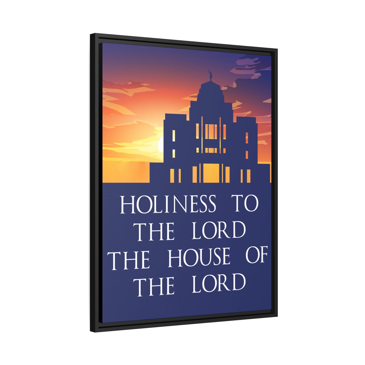 MERIDIAN Sunset Temple Framed Canvas