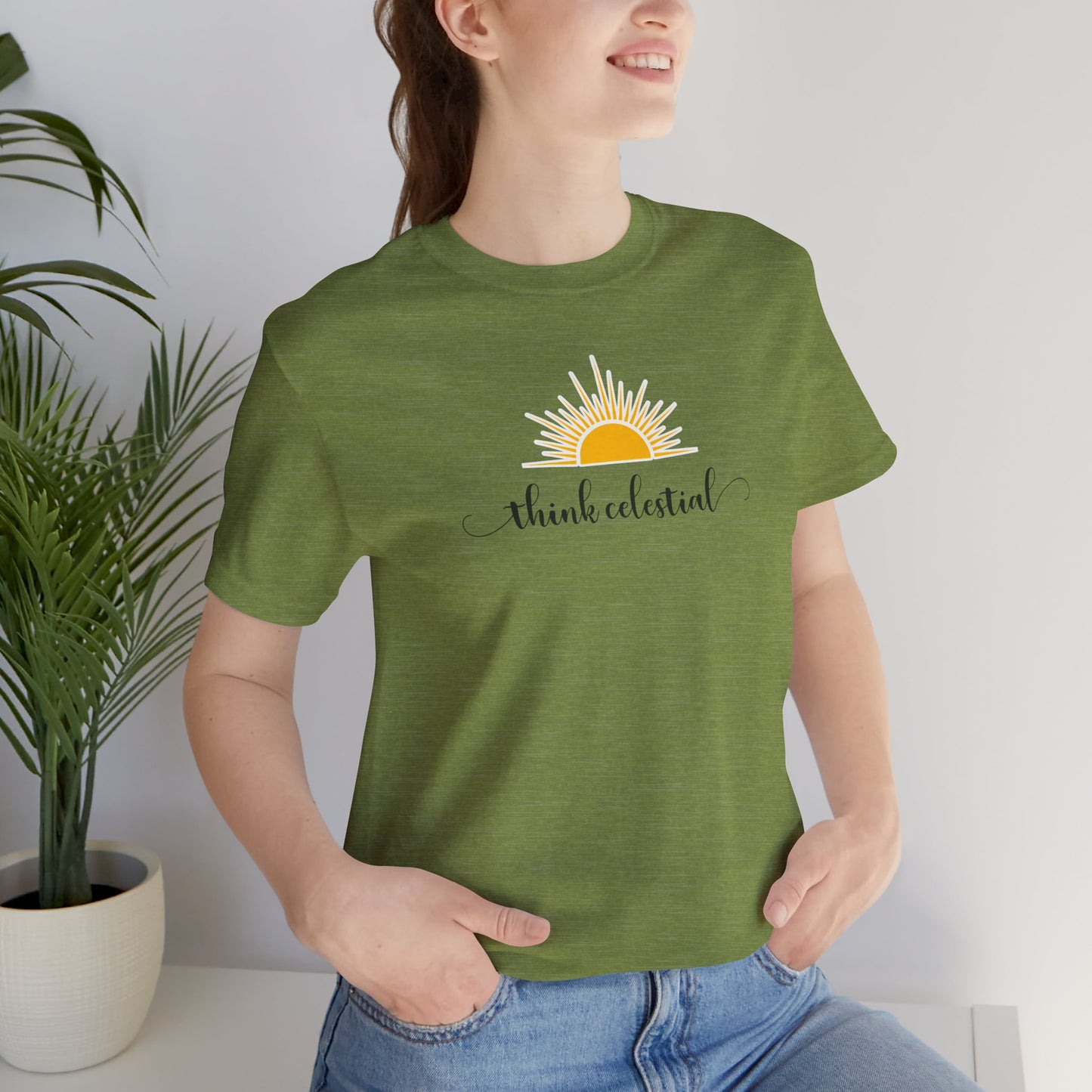 THINK CELESTIAL Unisex Jersey Short Sleeve Tee