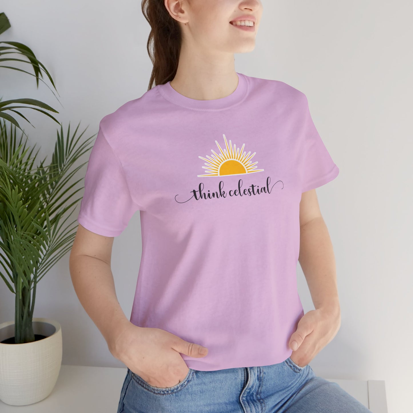 THINK CELESTIAL Unisex Jersey Short Sleeve Tee
