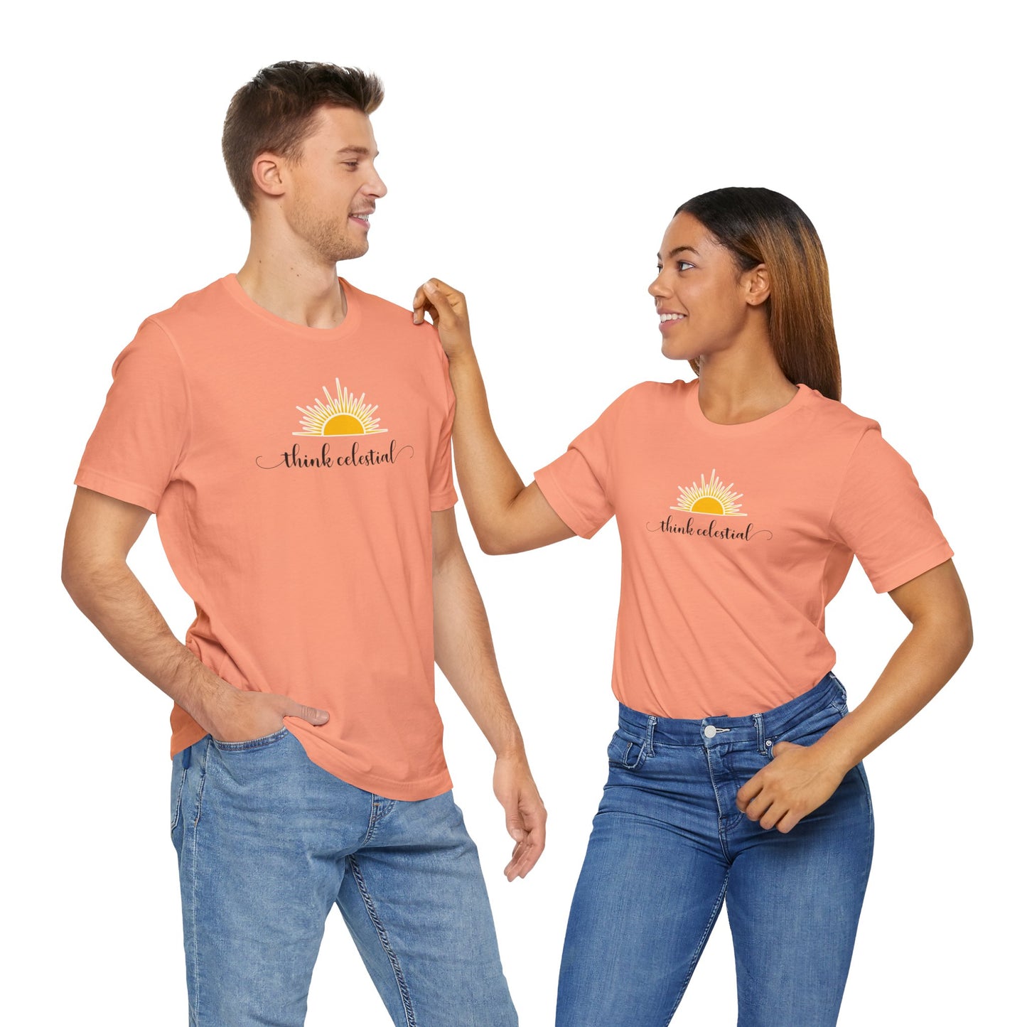 THINK CELESTIAL Unisex Jersey Short Sleeve Tee