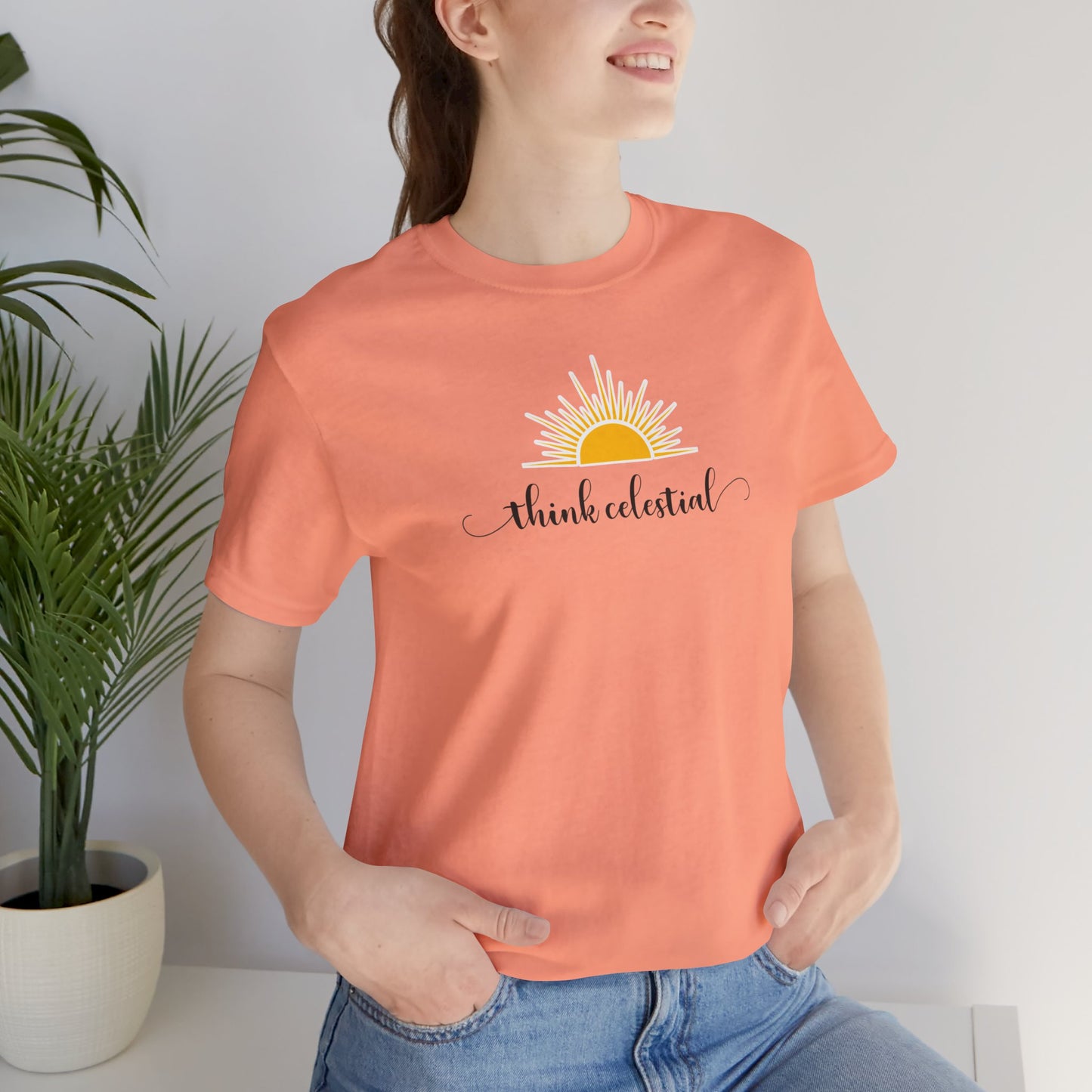 THINK CELESTIAL Unisex Jersey Short Sleeve Tee