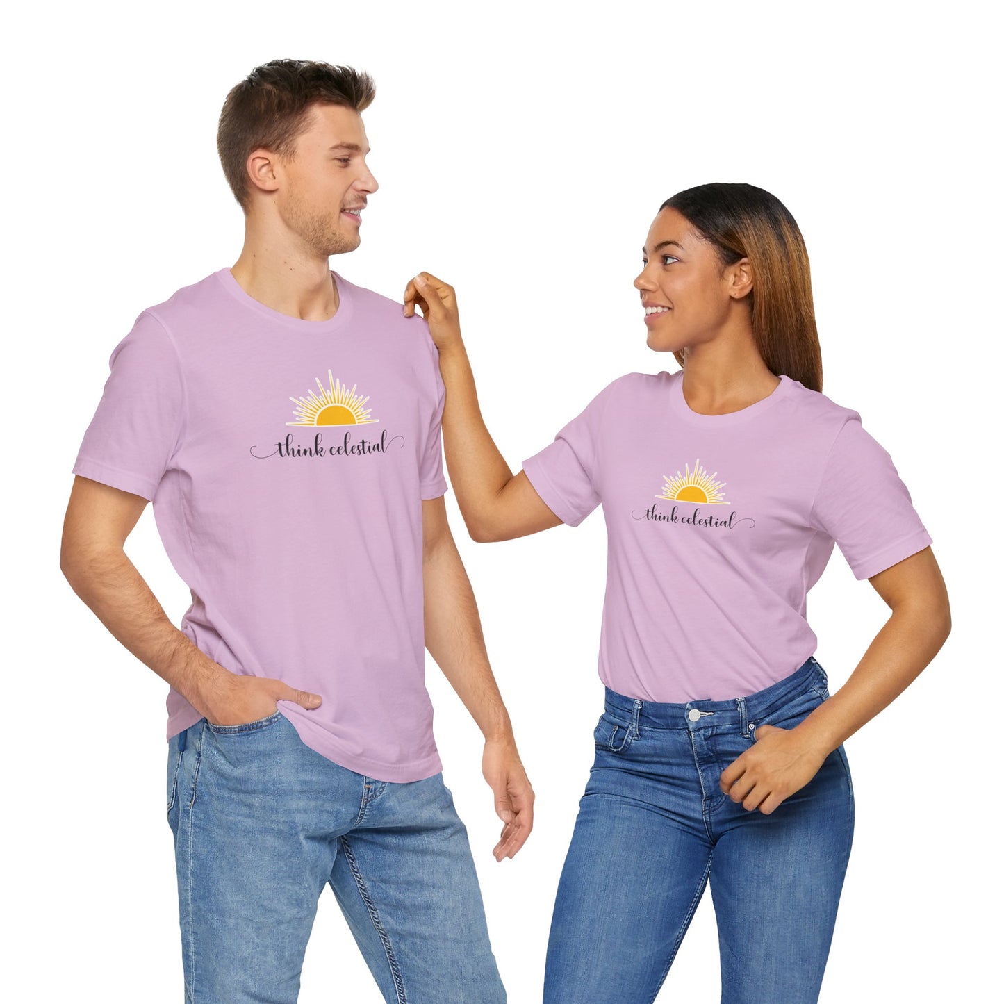 THINK CELESTIAL Unisex Jersey Short Sleeve Tee