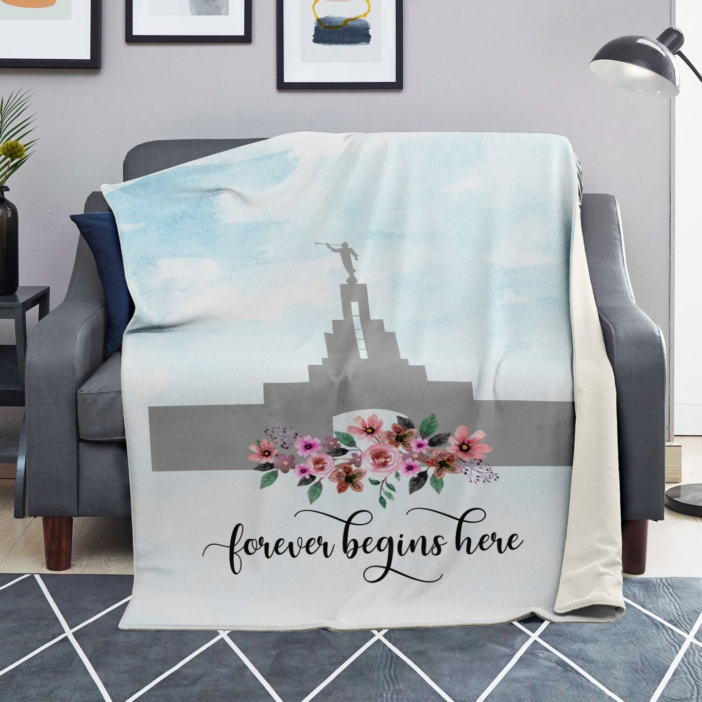 COLUMBIA RIVER Forever Begins Here Blanket
