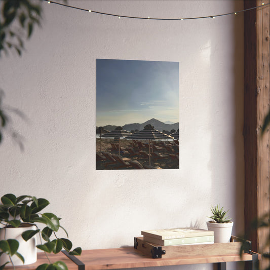 Naxos Greece Umbrellas Fine Art Poster