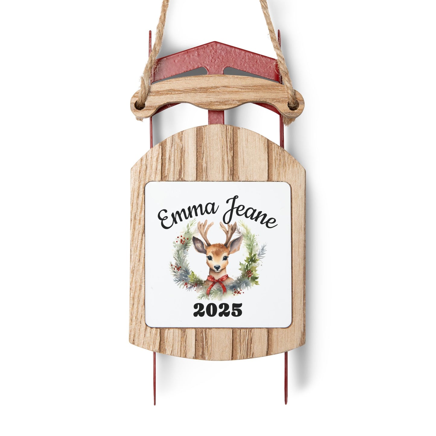 Custom Sled Ornament