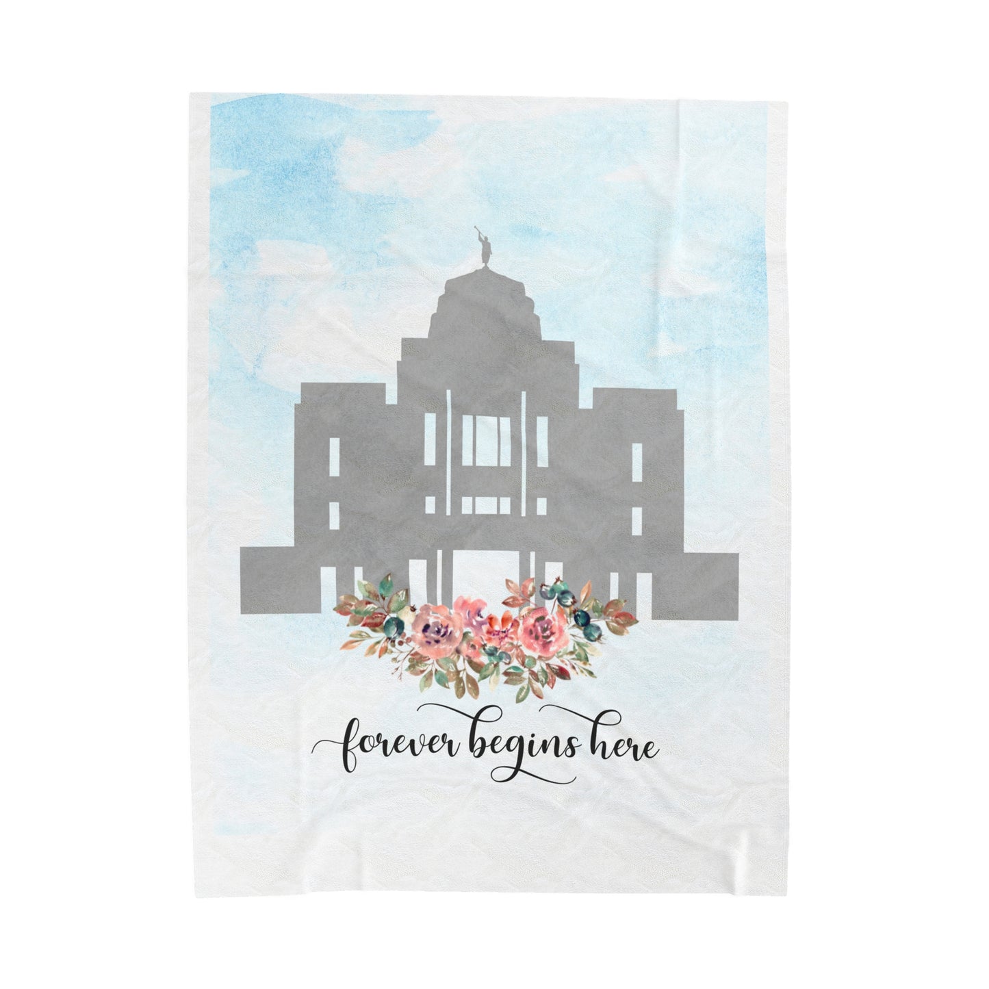 MERIDIAN IDAHO TEMPLE Velveteen Plush Blanket