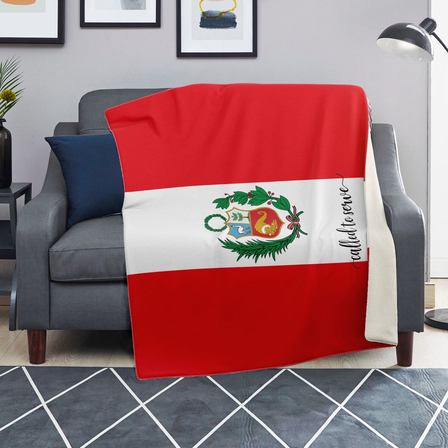 PERU Called to Serve Premium Microfleece Blanket