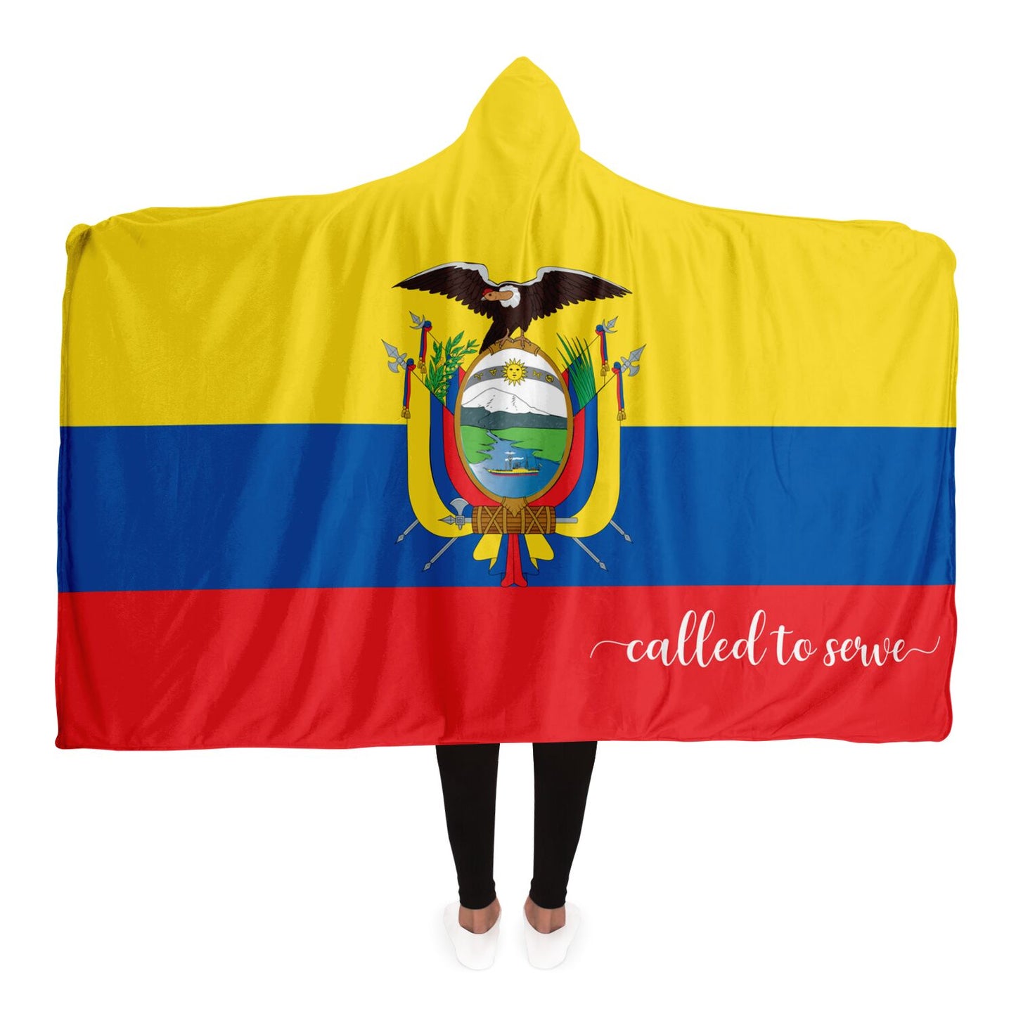 ECUADOR CALLED TO SERVE Hooded Blanket